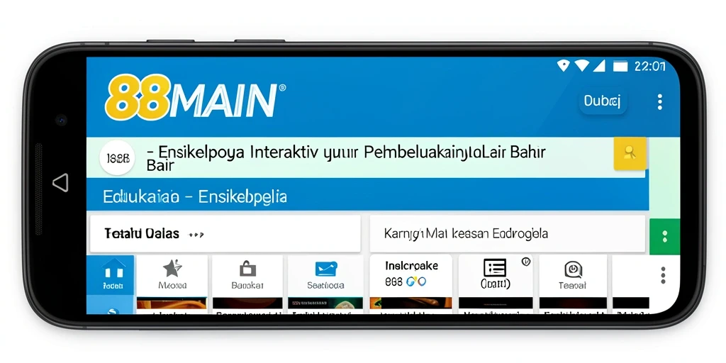 Tampilan antarmuka aplikasi 88MAIN yang informatif dan interaktif.