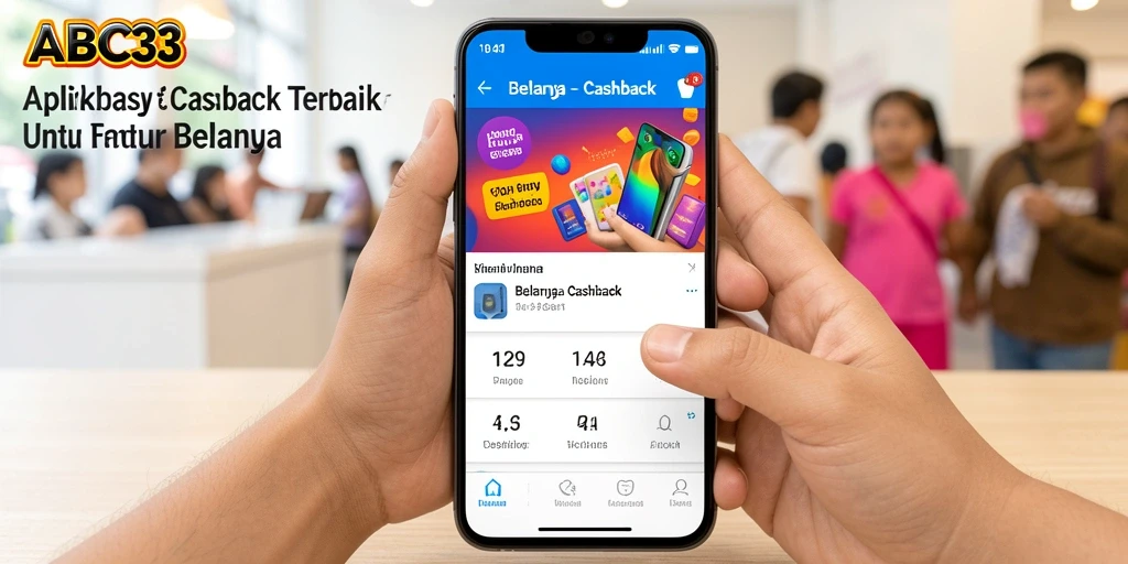 Screenshot antarmuka ABC33 menampilkan berbagai penawaran cashback menarik.