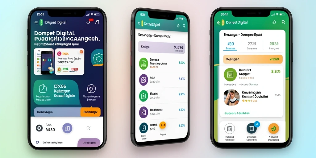 Tampilan antarmuka aplikasi IDX66 untuk Dompet Digital yang modern dan mudah digunakan.