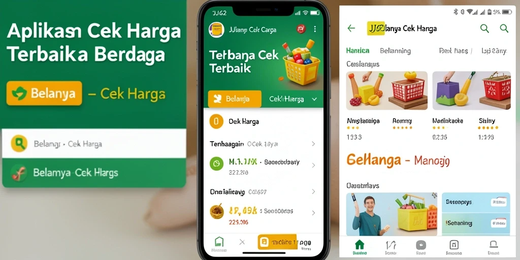Antarmuka pengguna JJ62 yang intuitif untuk cek harga produk.