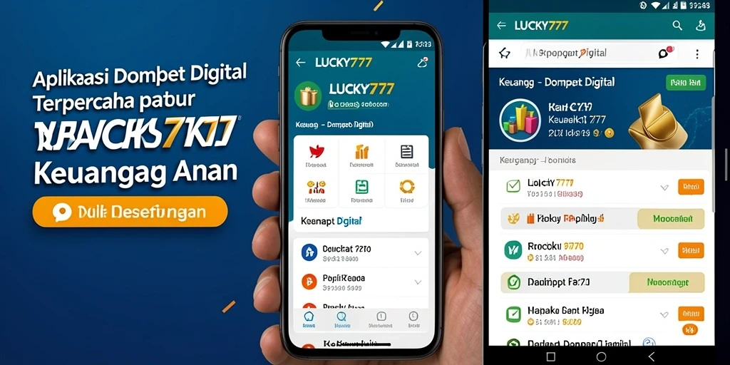 Antarmuka LUCKY777 yang menarik dan fungsional untuk Dompet Digital.
