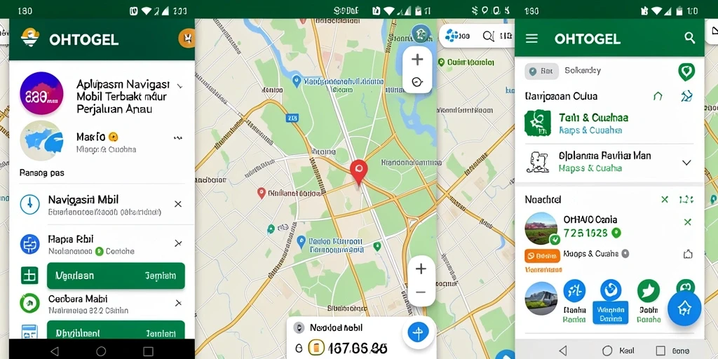 Tampilan antarmuka OHTOGEL untuk Navigasi Mobil yang user-friendly.