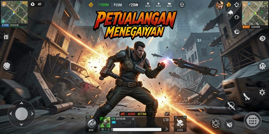Tampilan antarmuka menarik dengan aksi yang seru