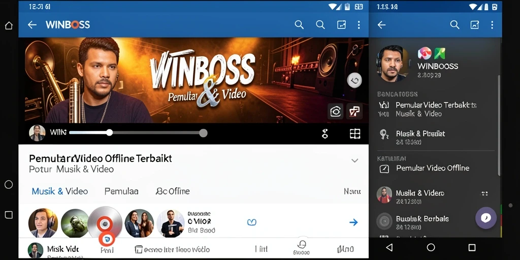 Antarmuka pemutar video WINBOSS yang sederhana dan efisien.