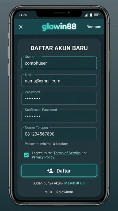 Buat Akun Baru di glowin88 dengan Mudah